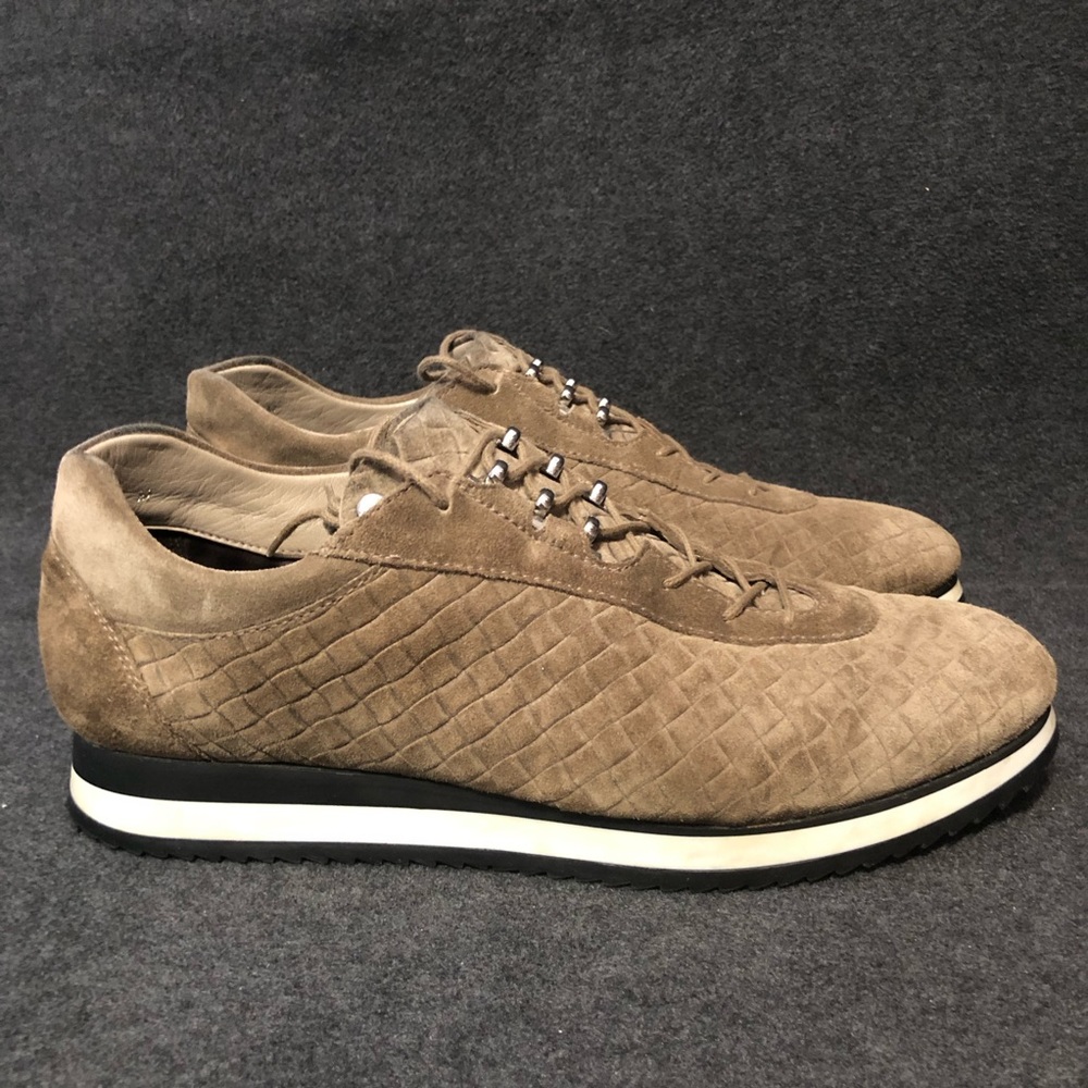Stuart Weitzman Shoes Women’s Relay Brown Quilted Suede Sneakers Size 8.5 M